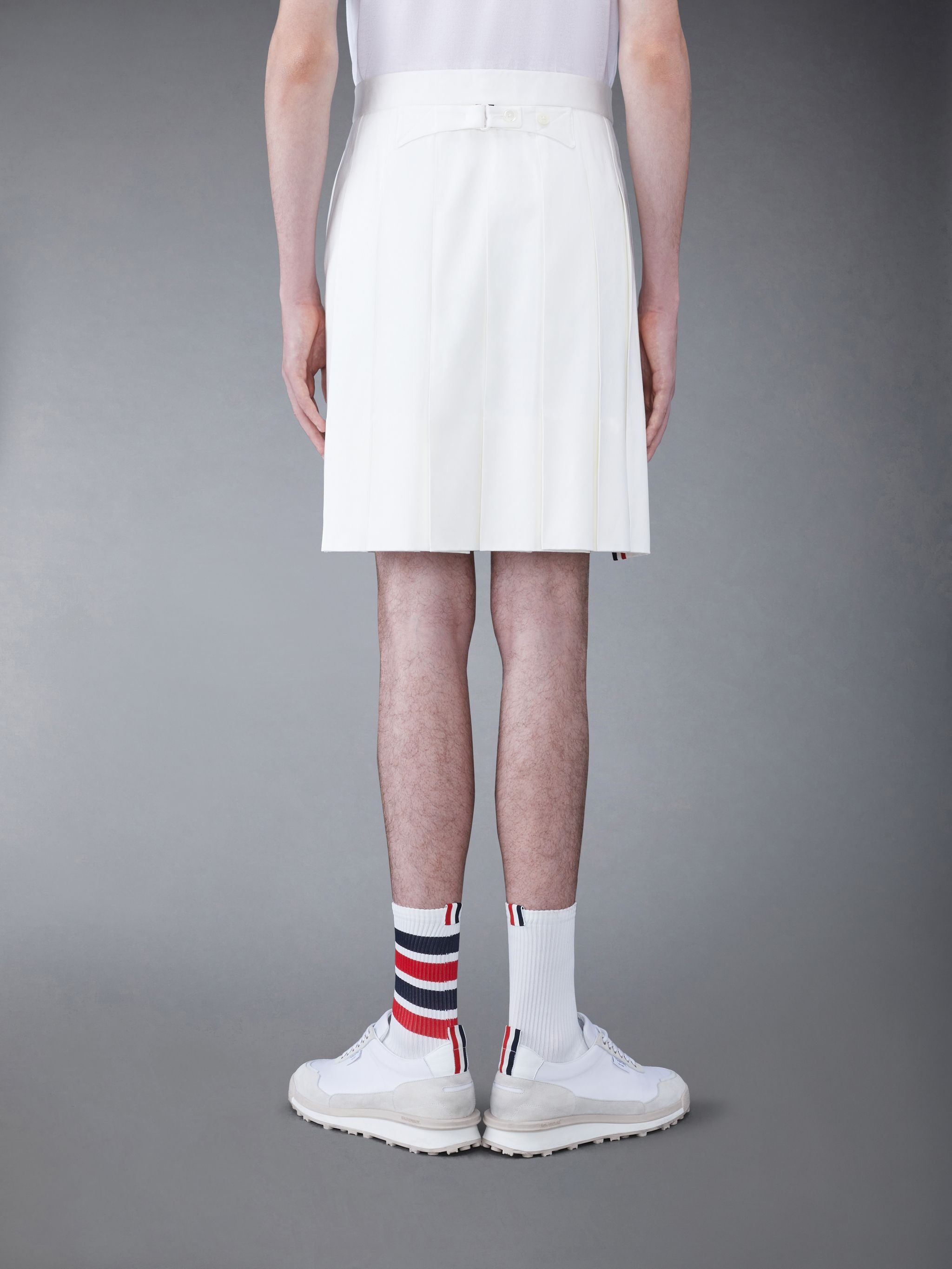 pleated low-rise cotton skirt - 3