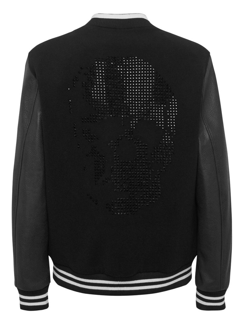 PHILIPP PLEIN rhinestone-embellished bomber jacket outlook
