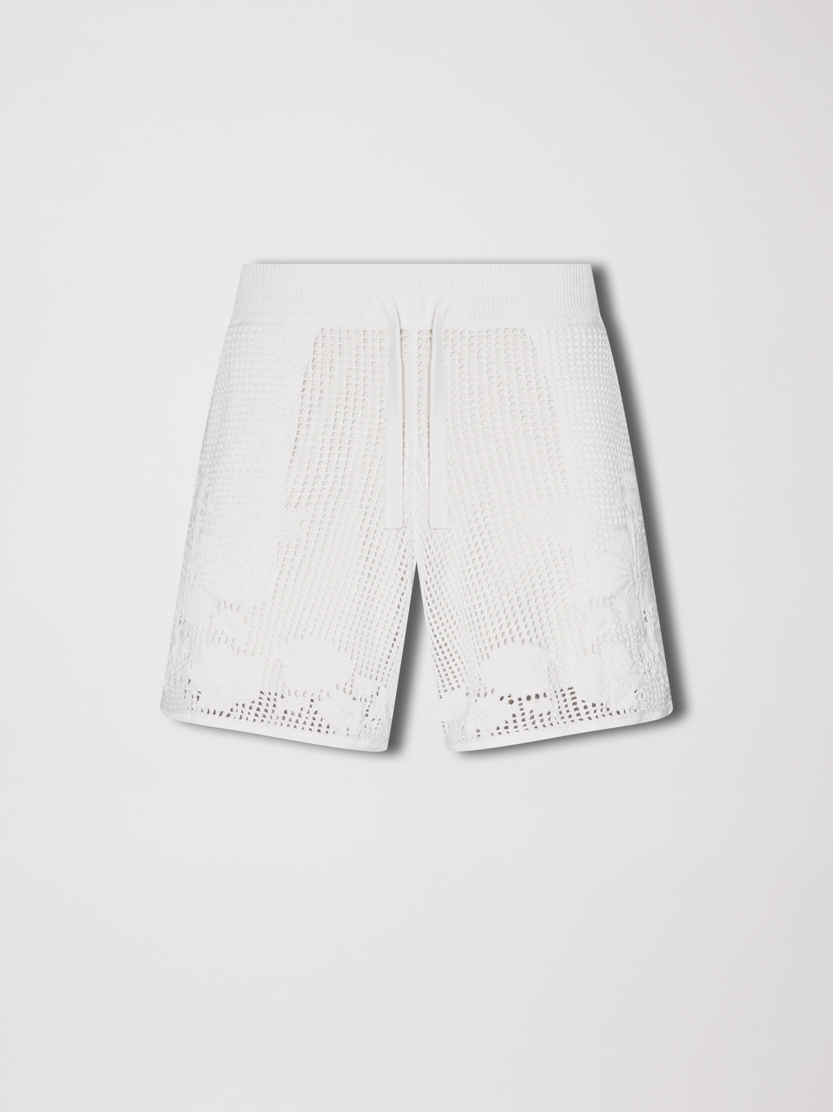 FLORAL MESH KNIT SHORT - 1