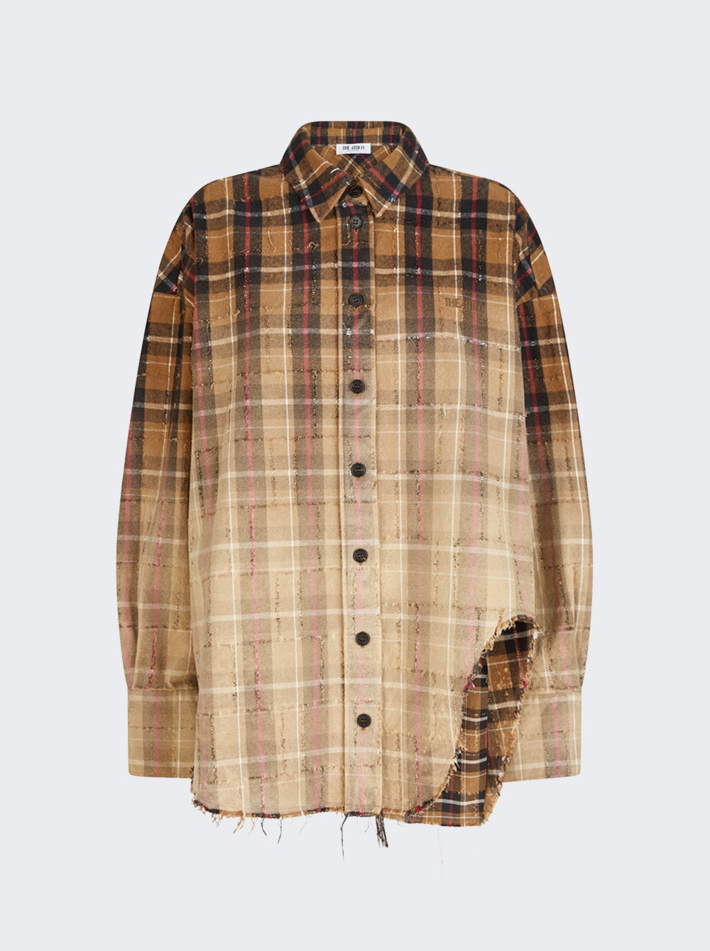 Checked Flannel Shirt Beige And Black - 1