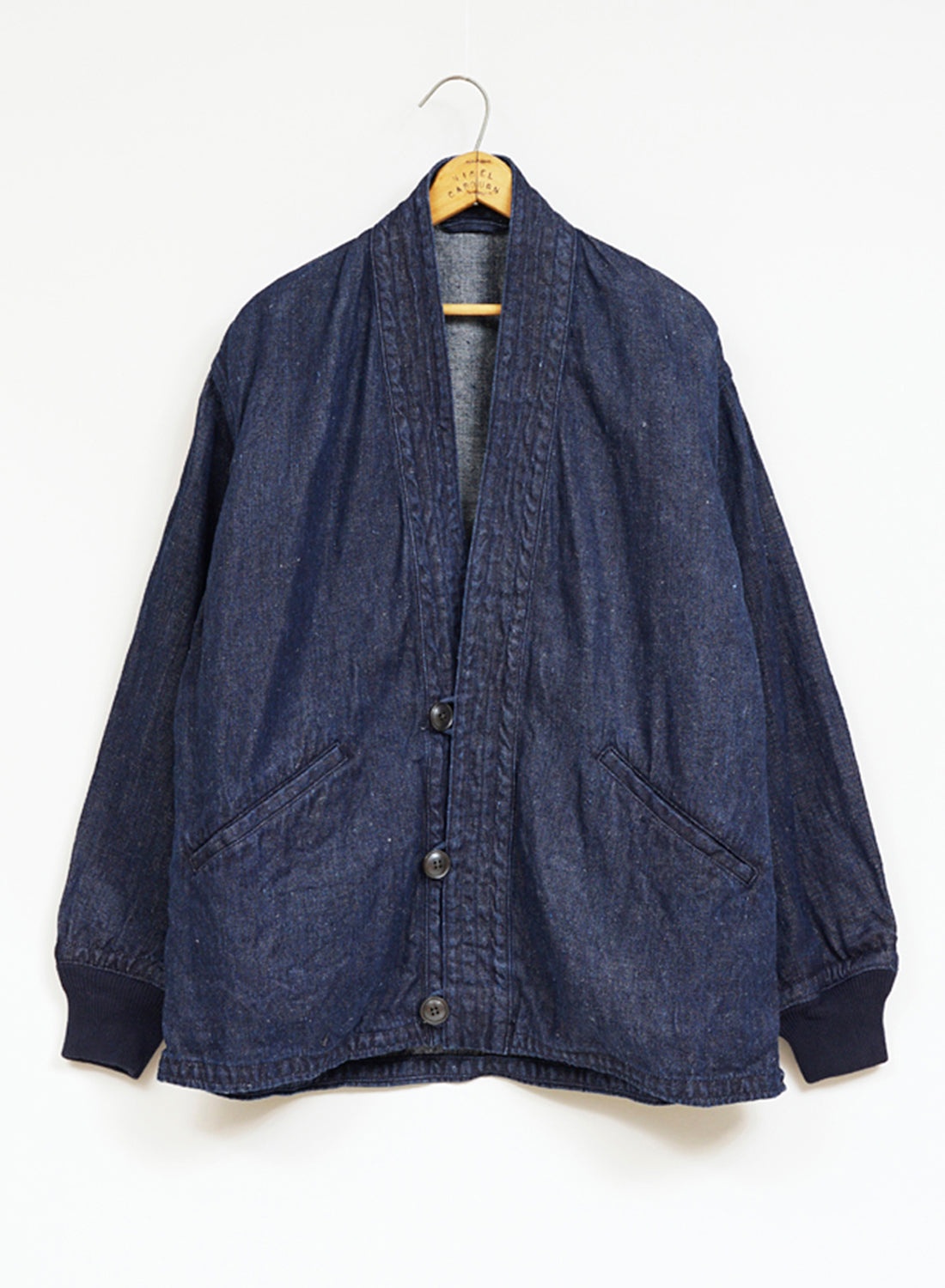 M43 Type Work Jacket Hemp Denim in Indigo - 1