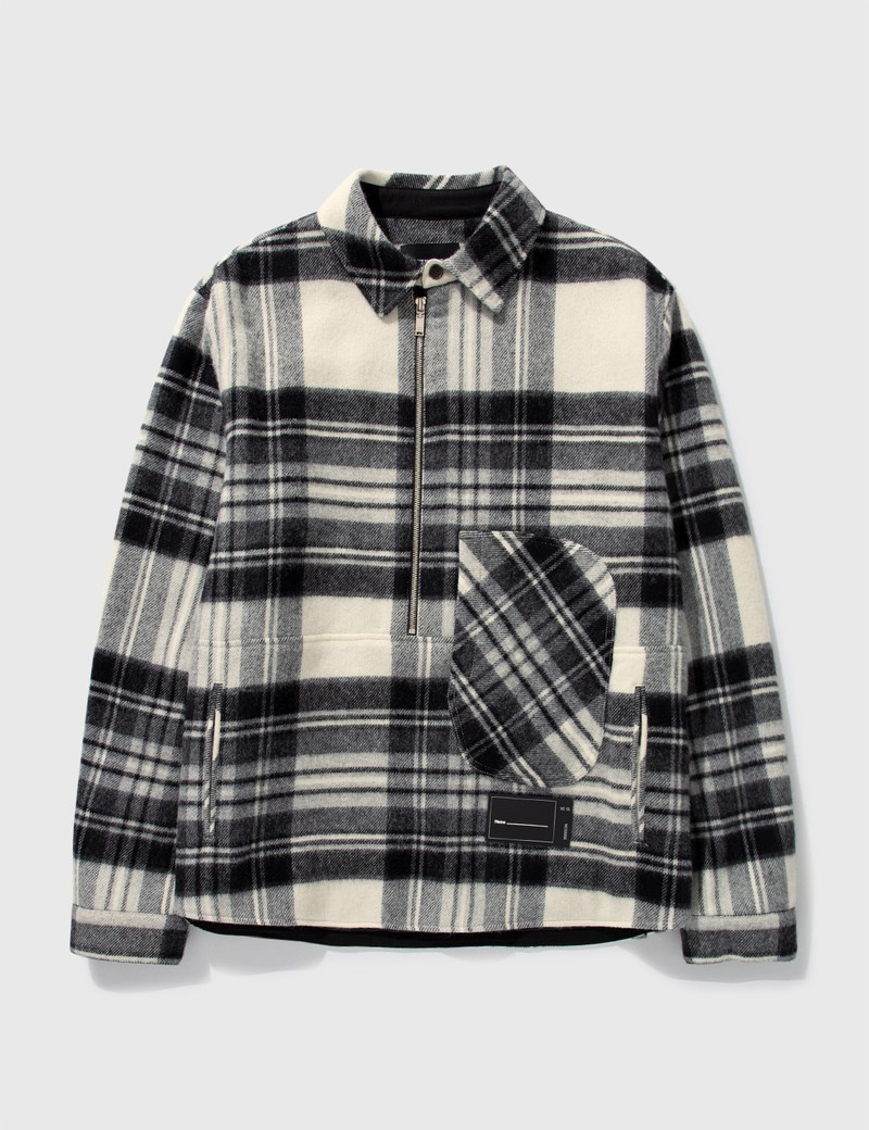 CHECK ANORAK WOOL SHIRT - 1