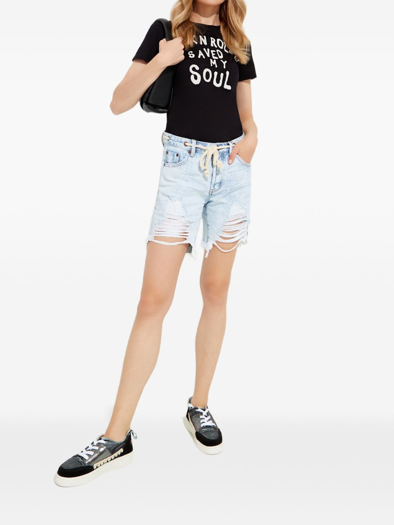 ONE TEASPOON fitted printed cotton T-shirt outlook