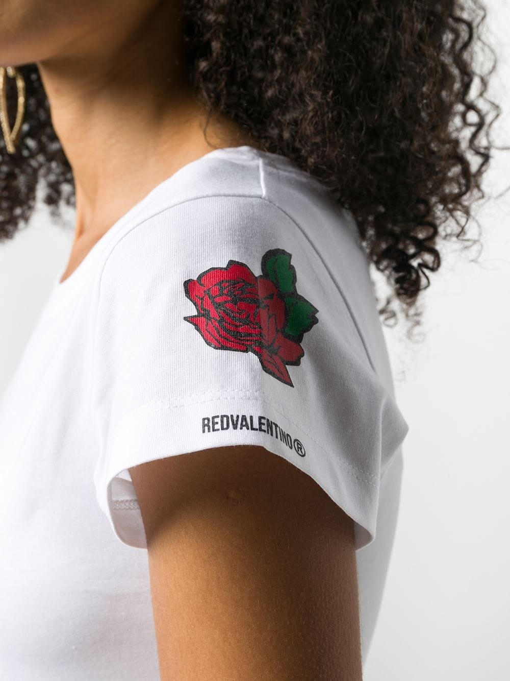 rose print T-shirt - 5