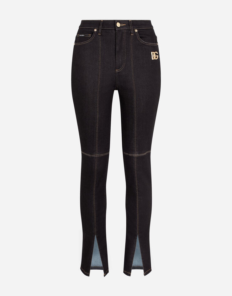 Stretch denim jeans with slits - 3