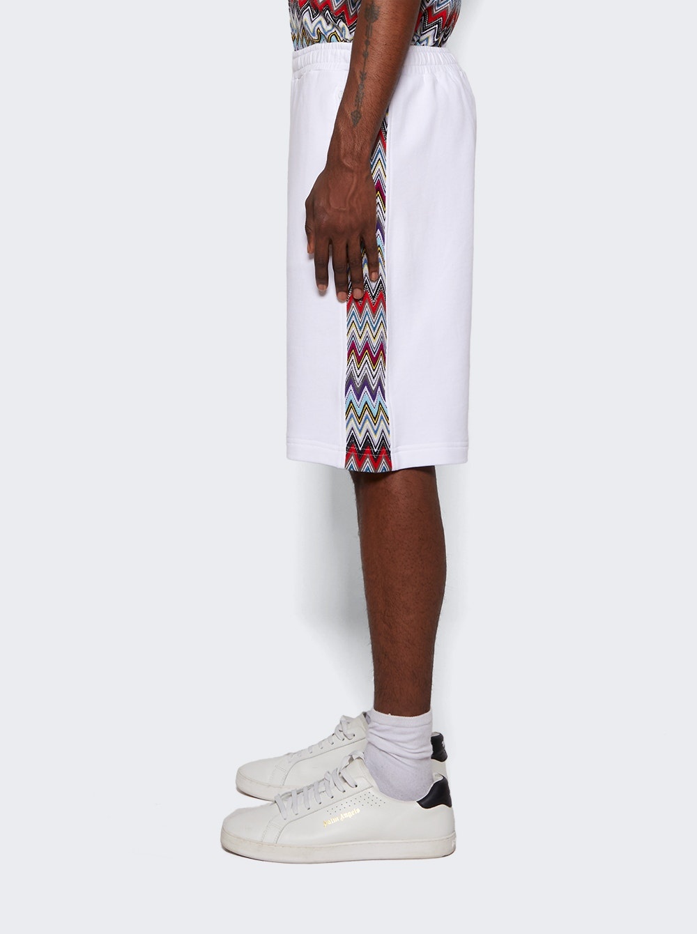 Double Jersey and Chevron Shorts White - 4