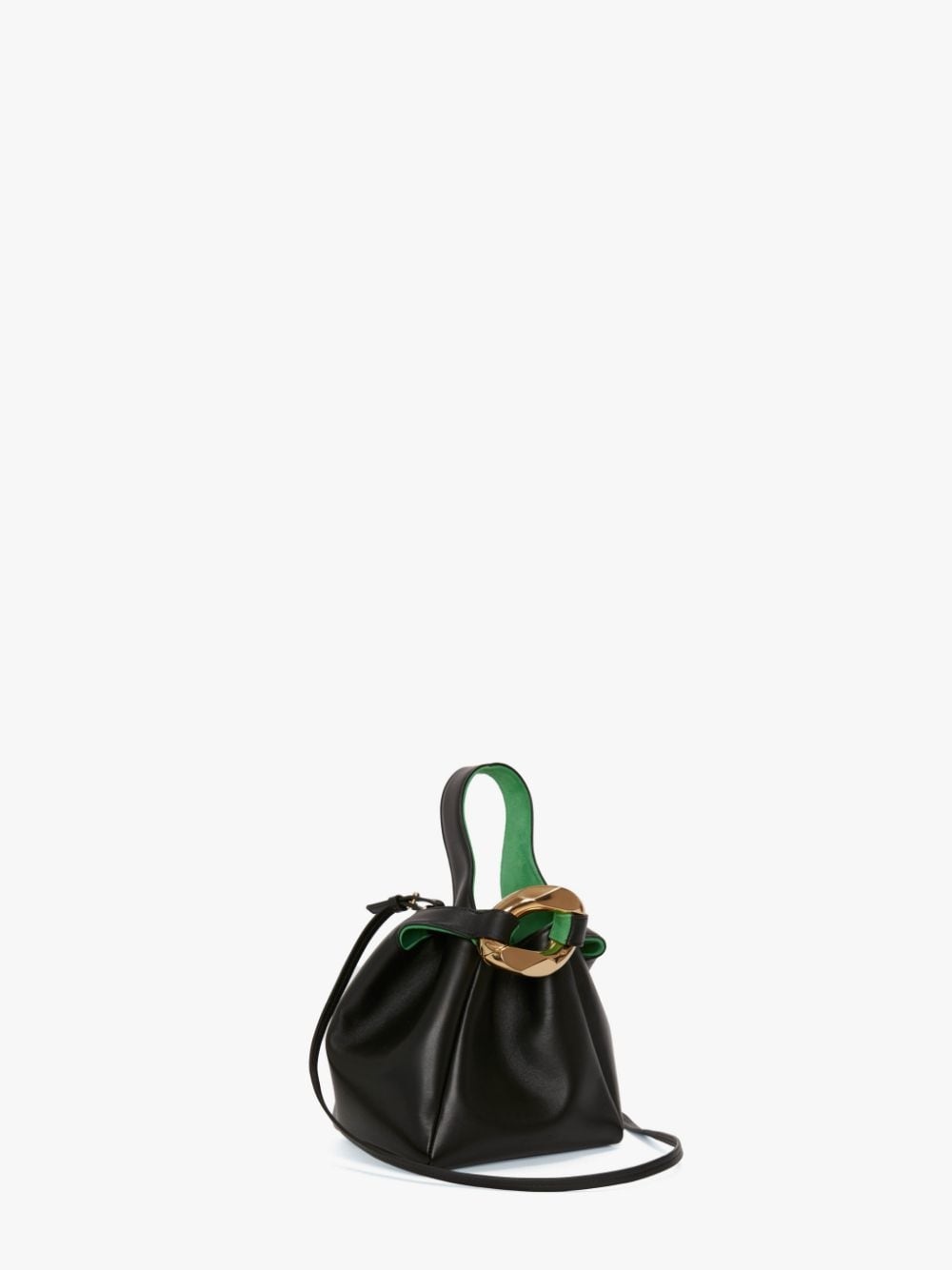 CHAIN LINK POCHETTE - LEATHER TOP HANDLE BAG 2