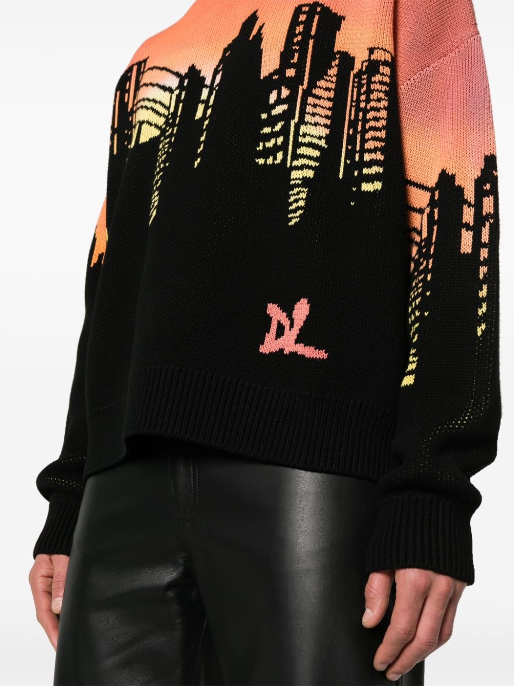 patterned intarsia-knit jumper - 5