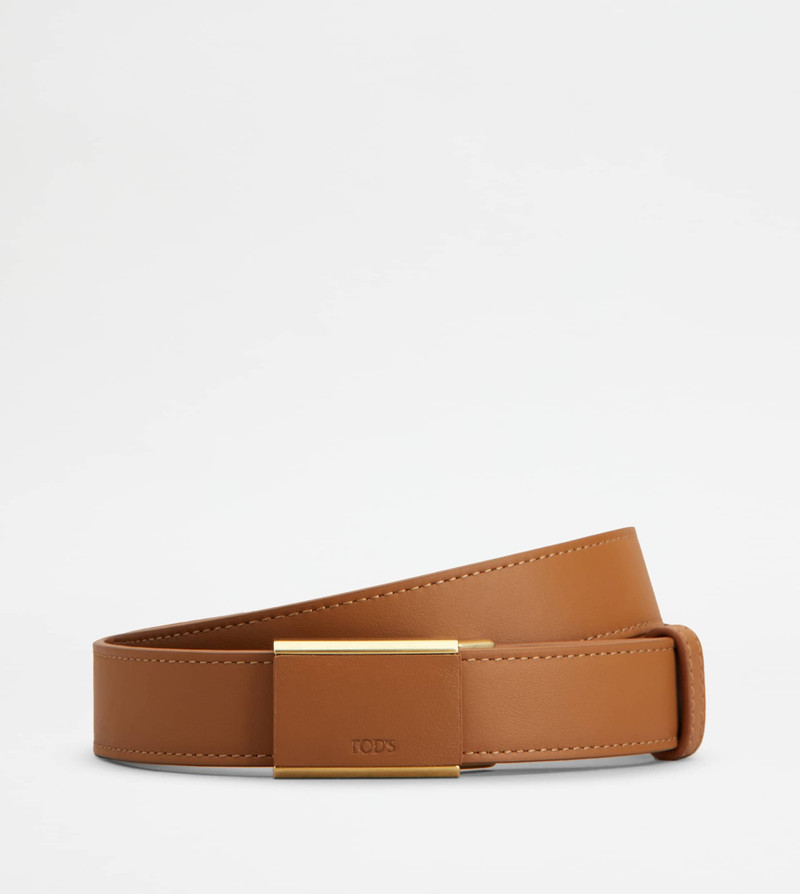 BELT IN LEATHER - BROWN 1