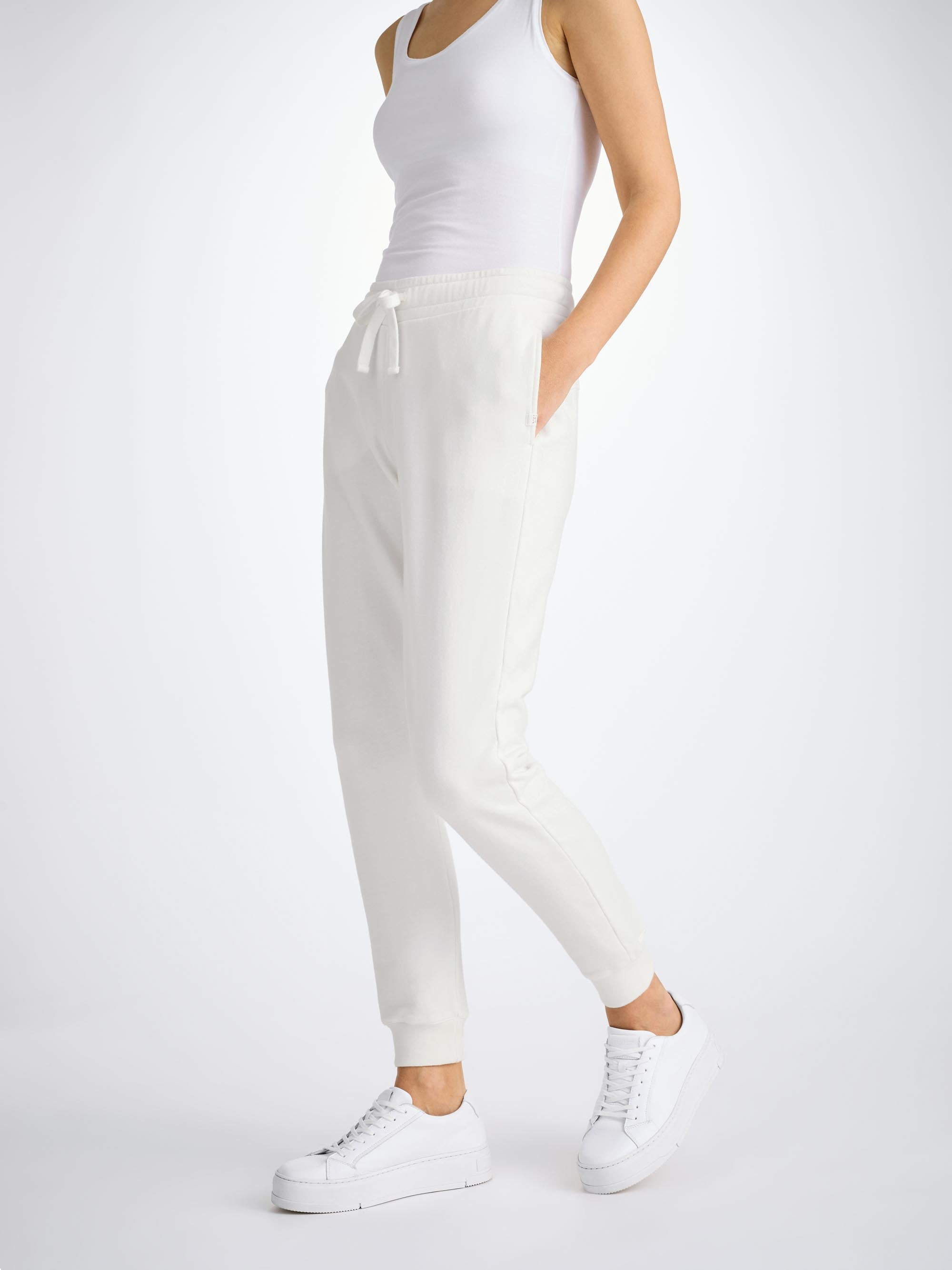 Women's Sweatpants Quinn Cotton Modal White - 2