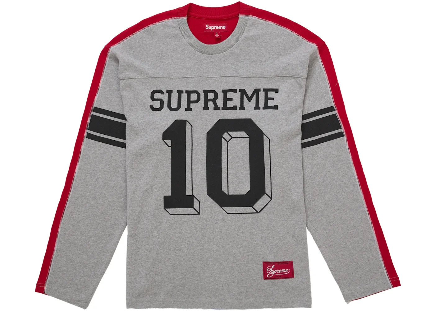 Supreme Split L/S Football Top Grey - 1