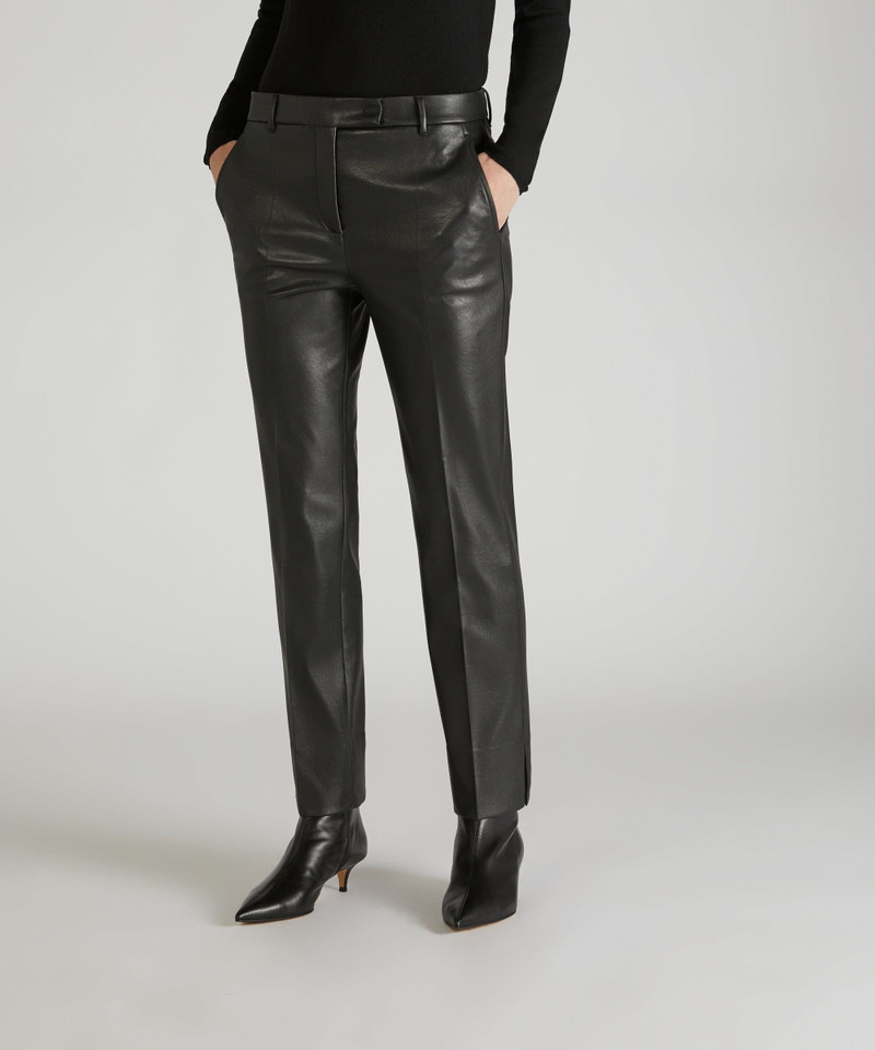 SLOWEAR Slim-fit trousers in stretch faux leather outlook