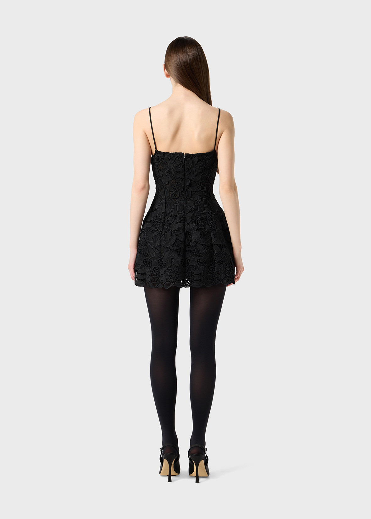 SHORT MACRAME LACE DRESS - 4