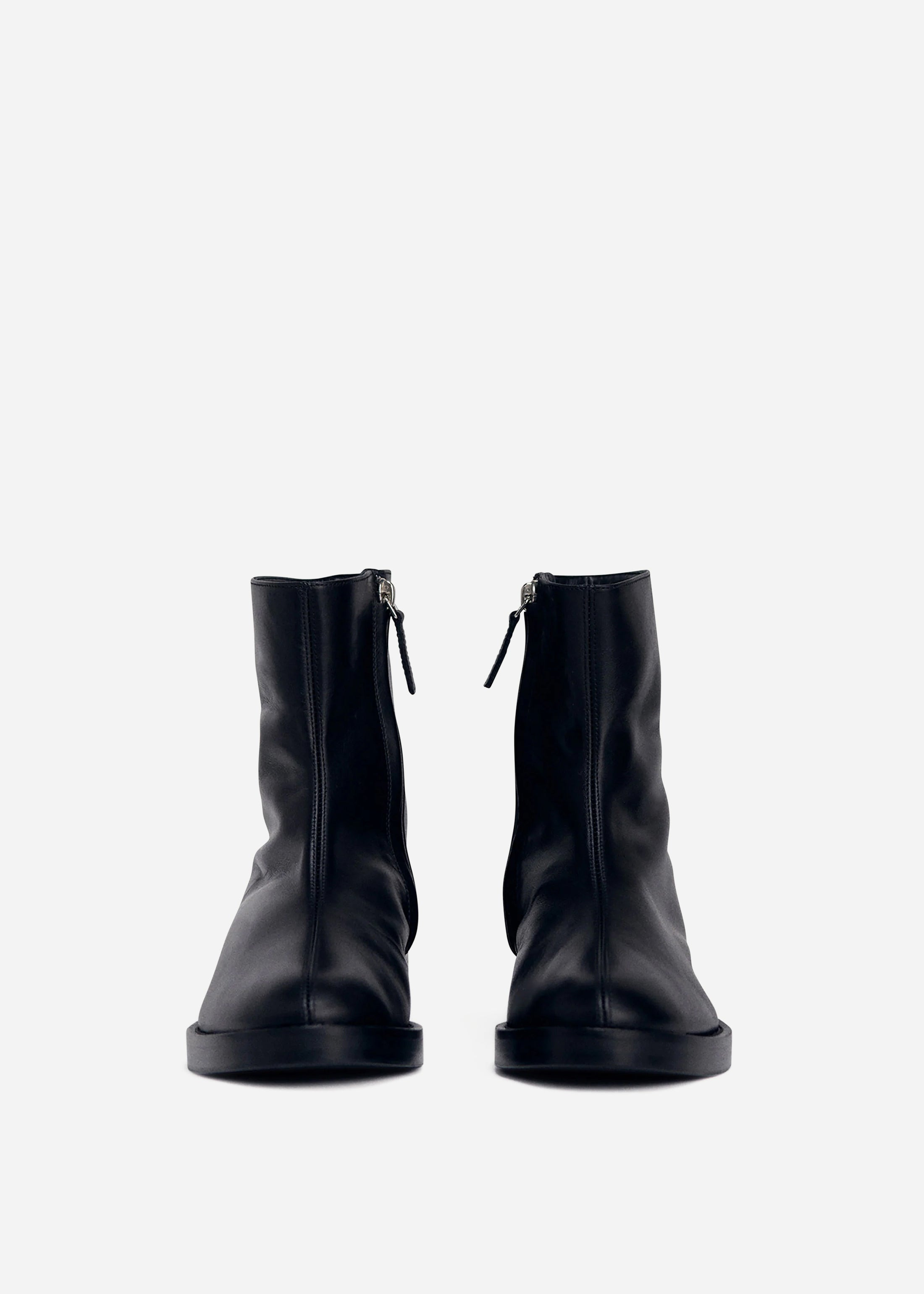 Front Seam Bootie in Black - 3