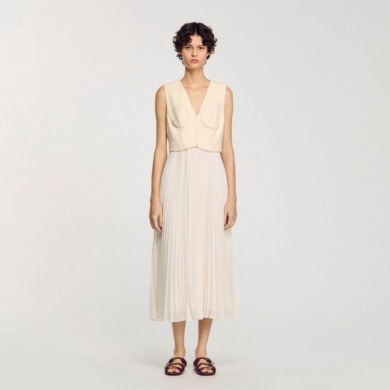 Sandro PLEATED MAXI DRESS outlook
