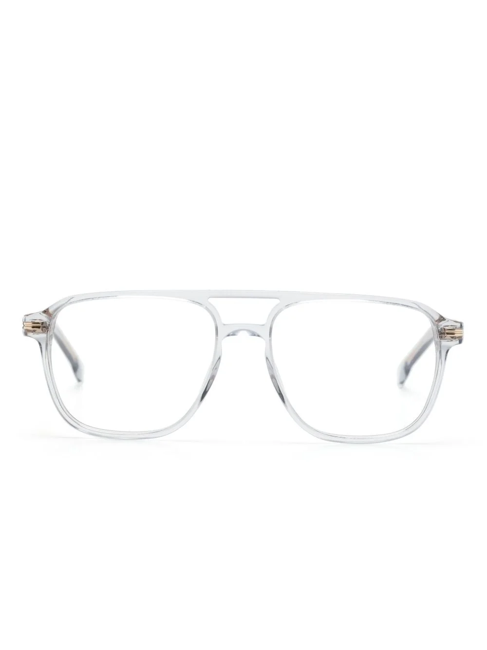 pilot-frame transparent glasses - 1