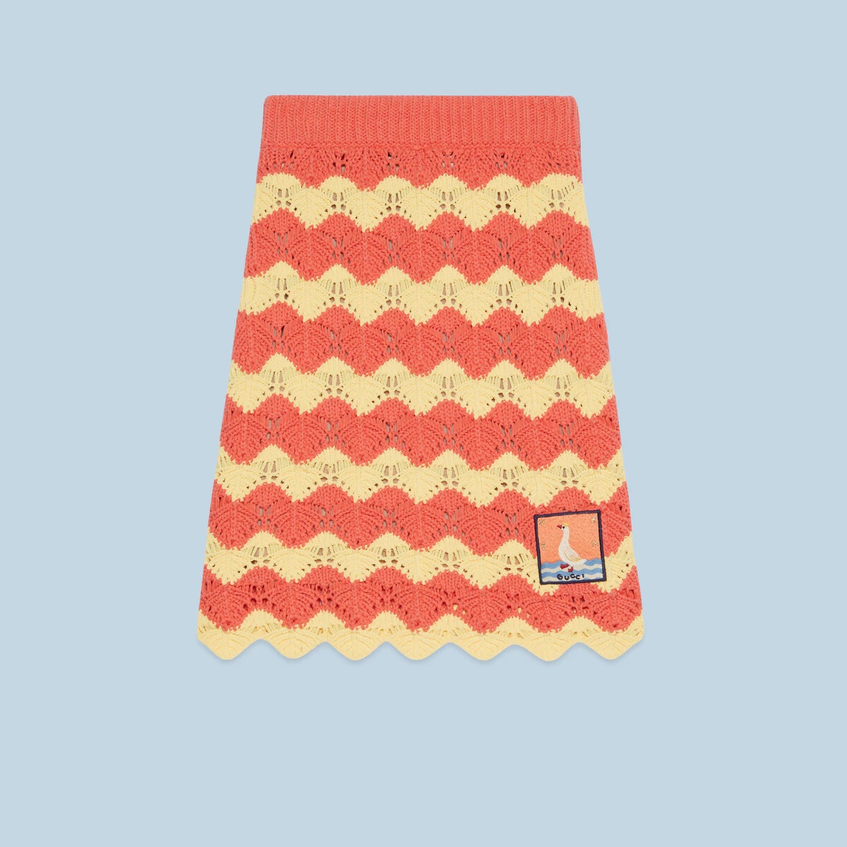 Chevron knit cotton skirt - 1