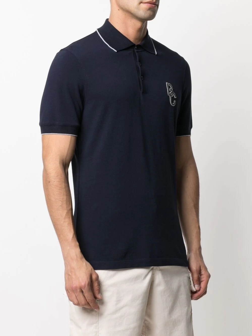 initial patch polo shirt - 3