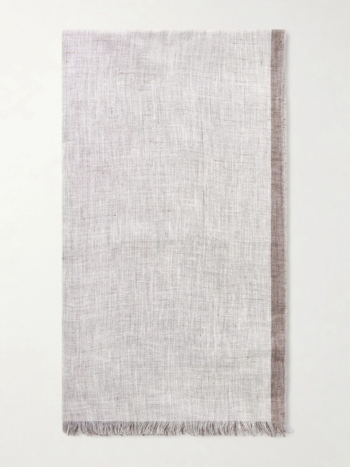 Fringed Linen Scarf - 1