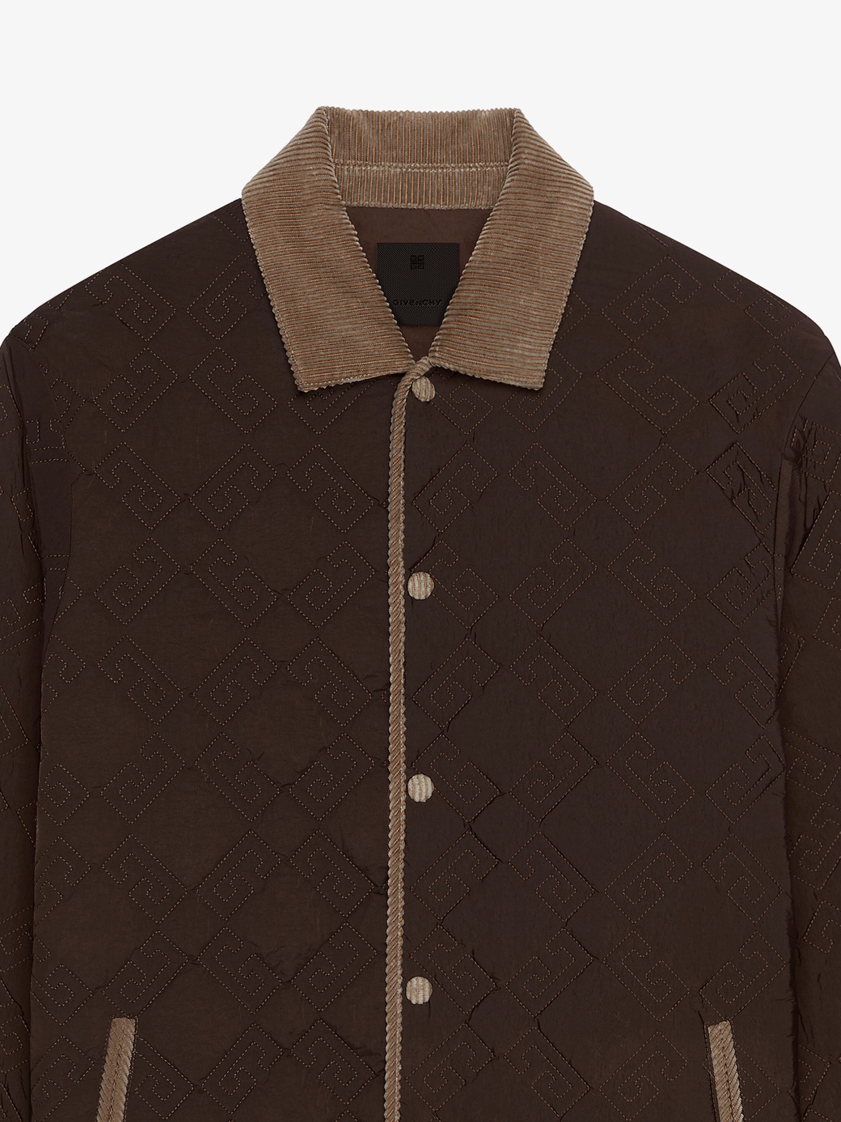 PADDED JACKET IN MIXED FABRICS WITH MONOGRAM 72 - 4