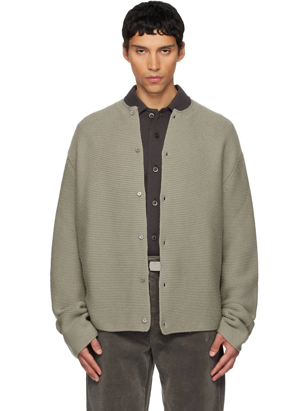 Gray Tyrolean Cardigan - 1