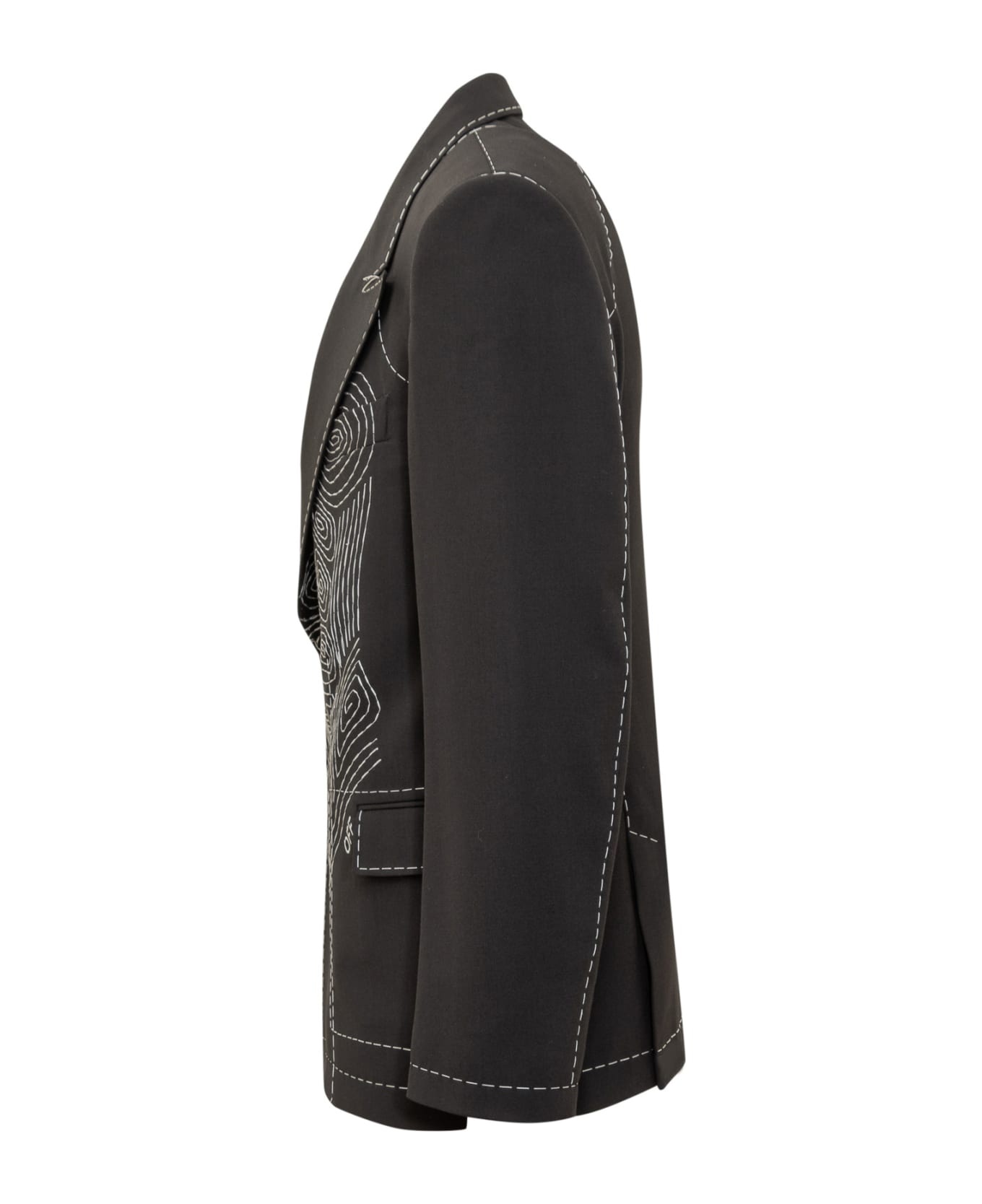 Body Stitch Tuxedo Jacket - 3