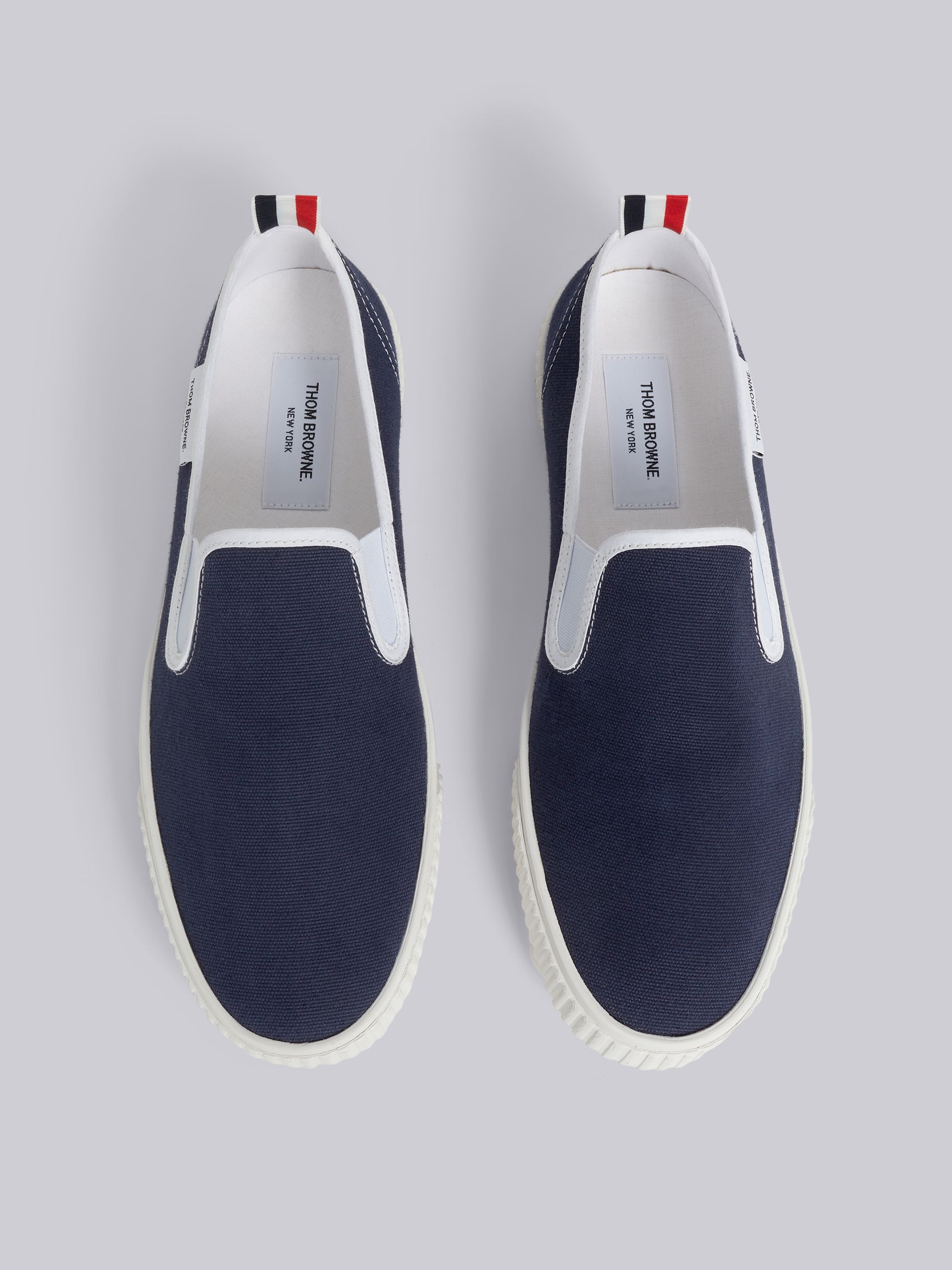 Navy Cotton Canvas Slip-On Heritage Trainer - 4