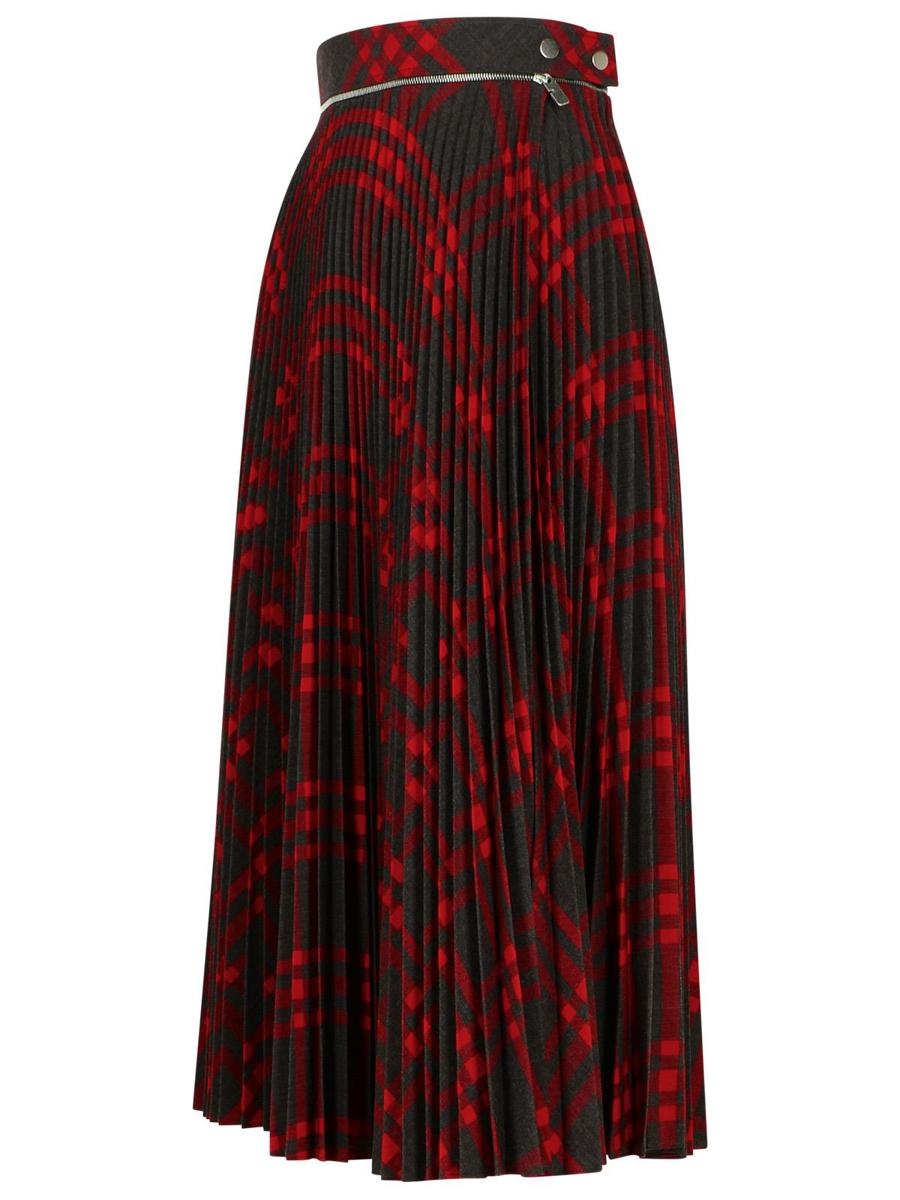 Burberry 'Check' Long Wool Blend Skirt - 2