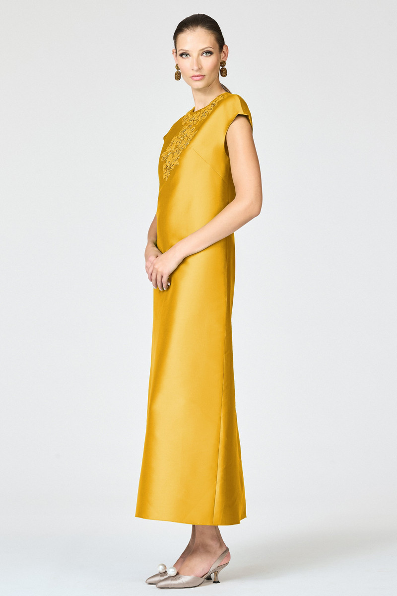 SACHIN & BABI GWENDOLYN GOWN - SAFFRON outlook