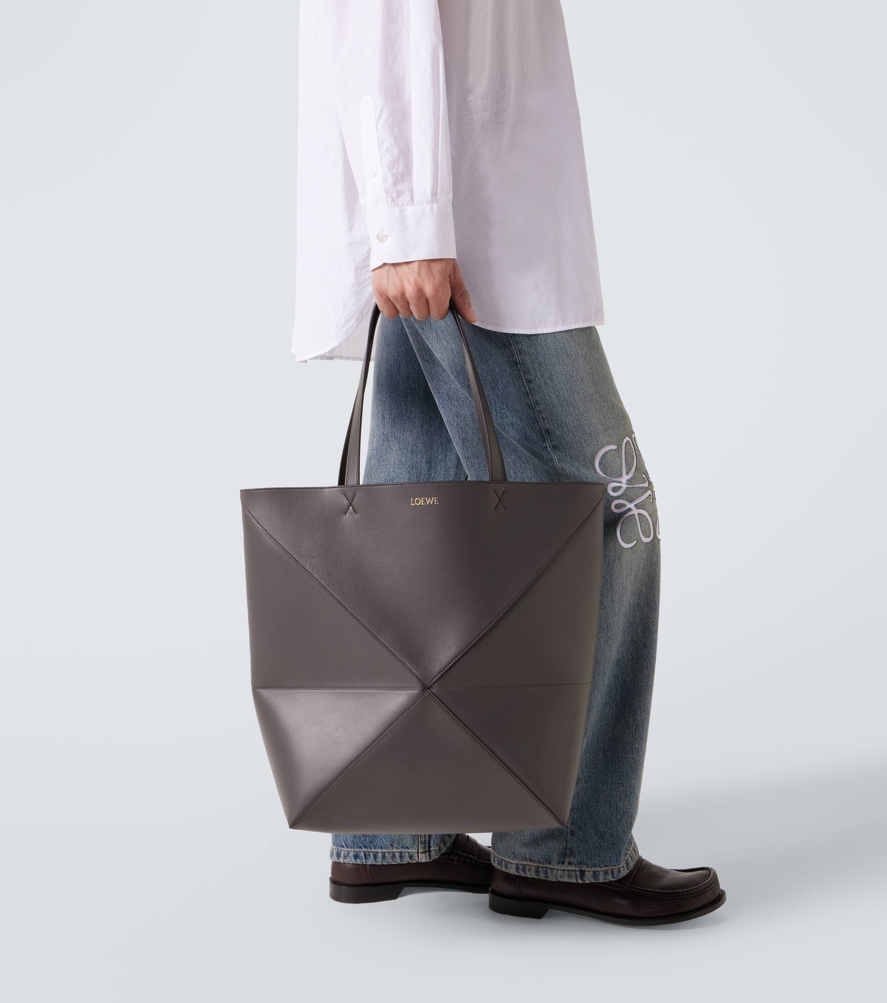 Puzzle Fold XL leather tote bag - 2