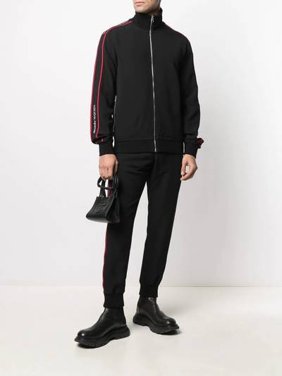 Alexander McQueen logo tape track jacket outlook