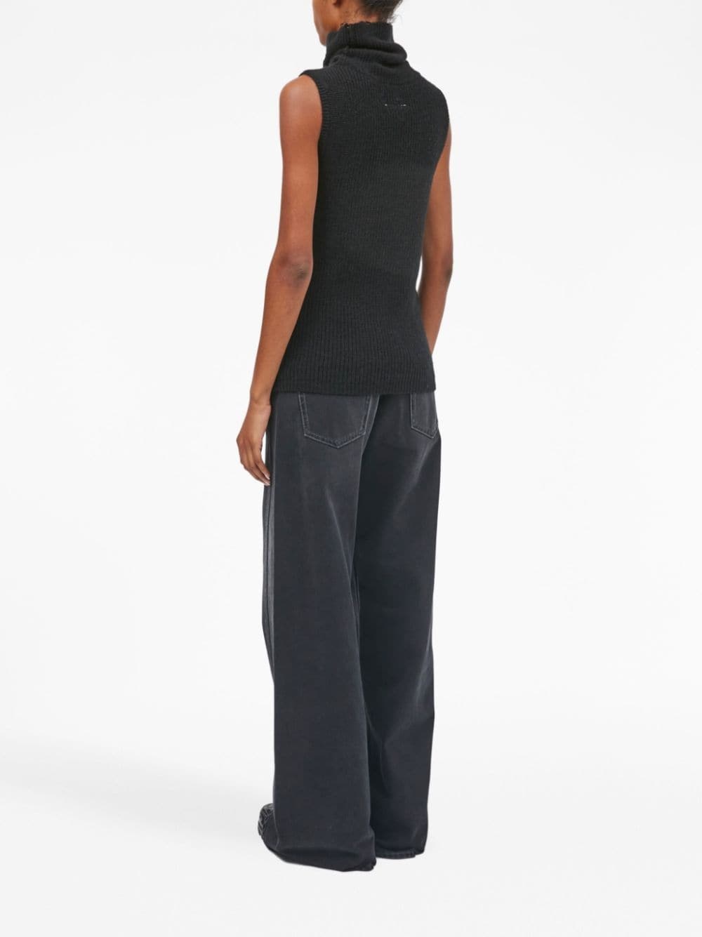 cut-out detailing high-neck top - 5