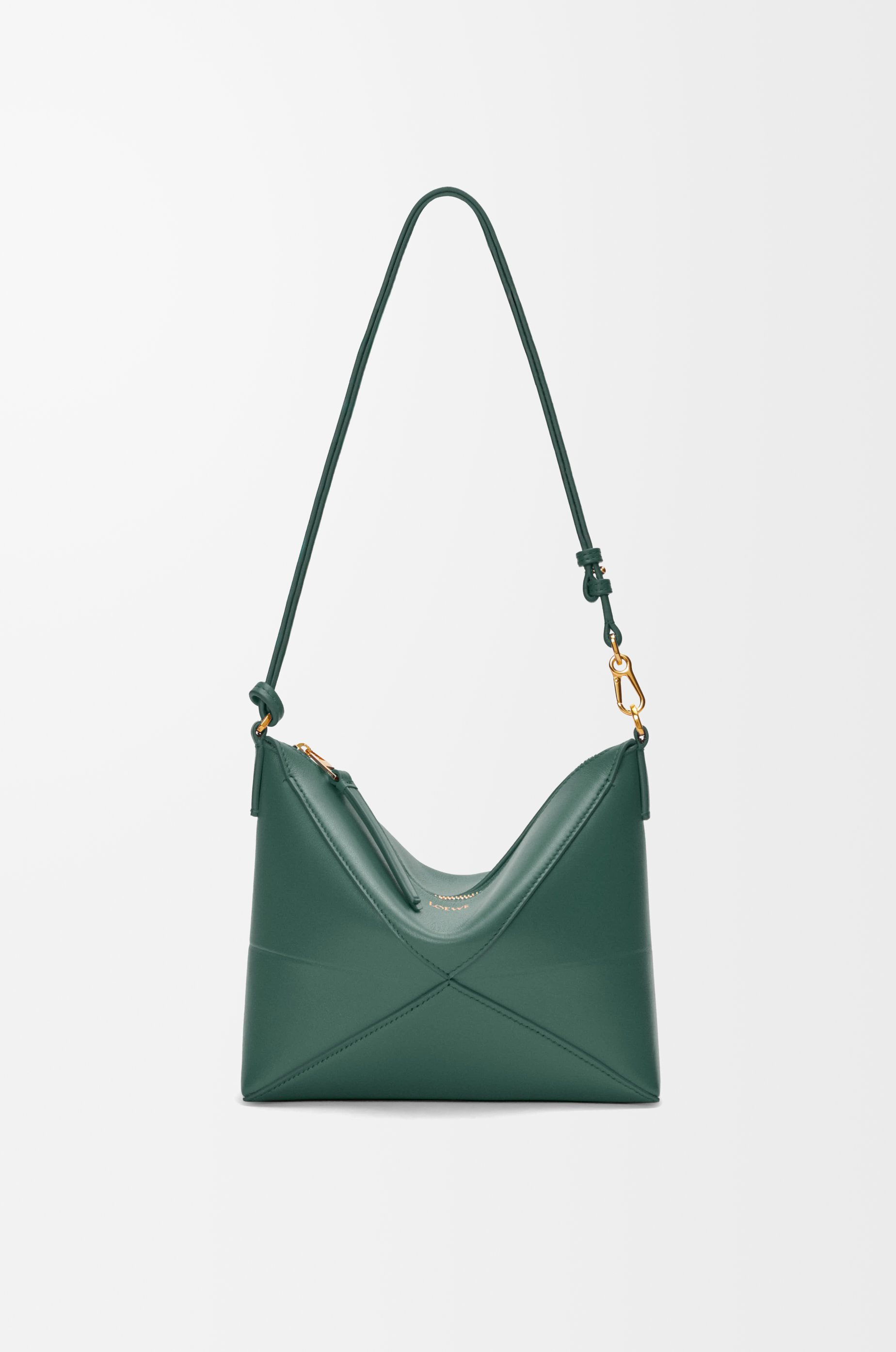 Puzzle Fold pouch in shiny nappa calfskin - 1
