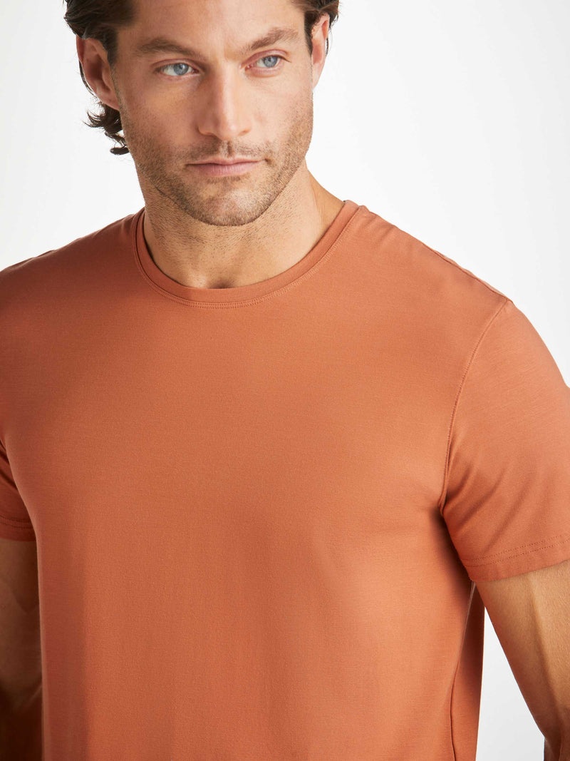 Men's T-Shirt Basel Micro Modal Stretch Terracotta - 2