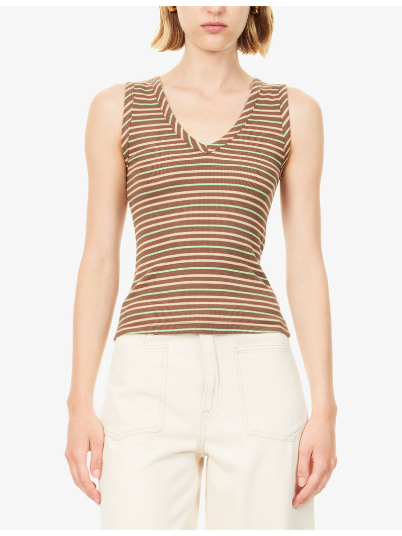 Arlea Striped Cotton-Blend Top 3