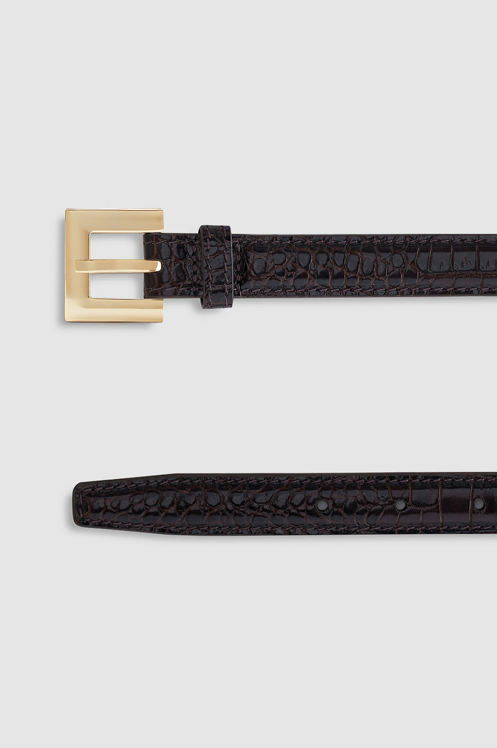 Nicola Belt - Dark Brown Embossed - 4
