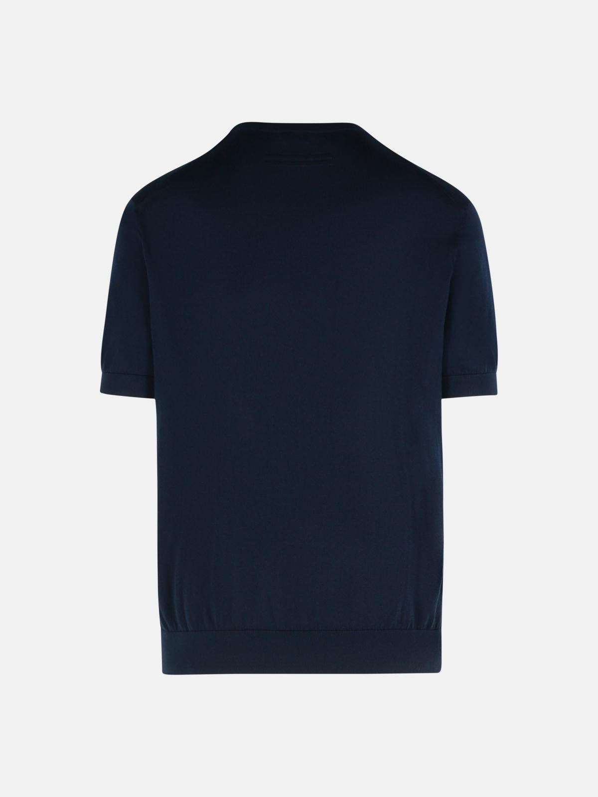 BLUE COTTON T-SHIRT - 3