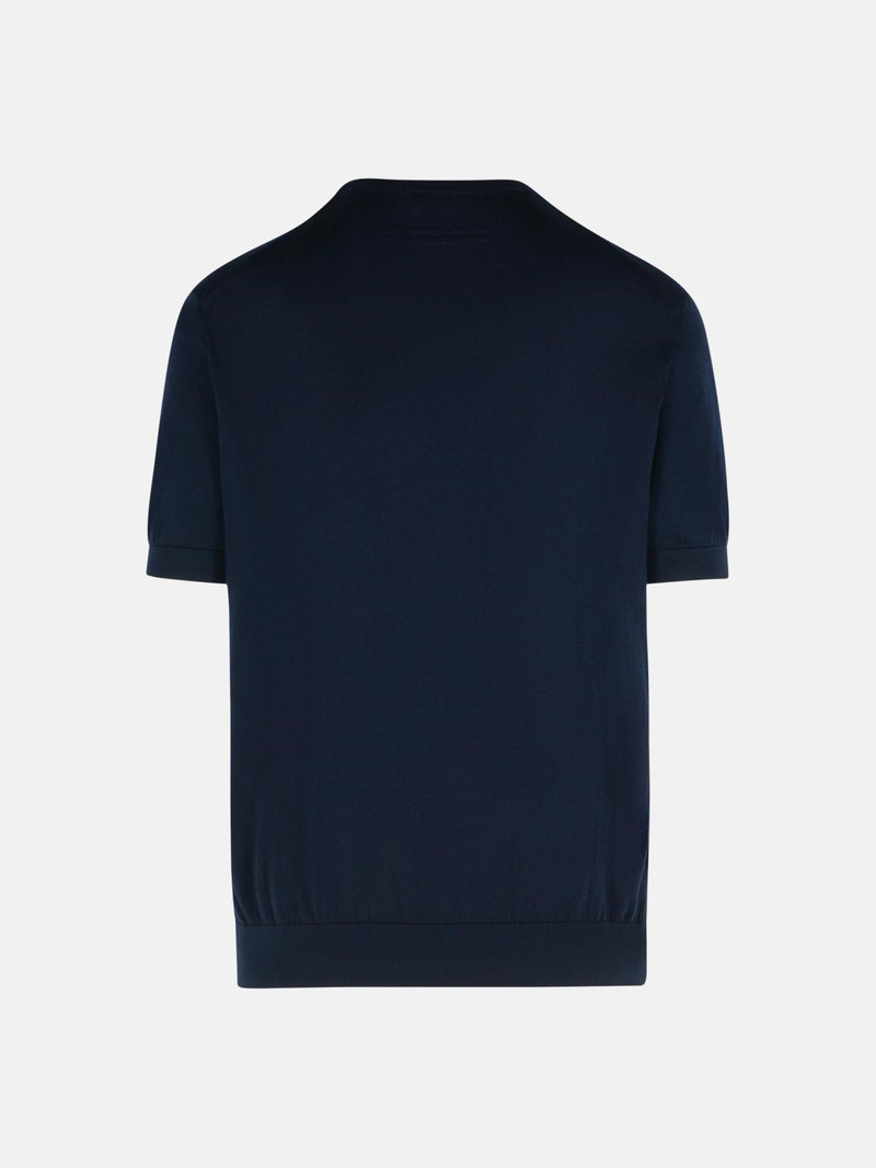 ZEGNA BLUE COTTON T-SHIRT outlook