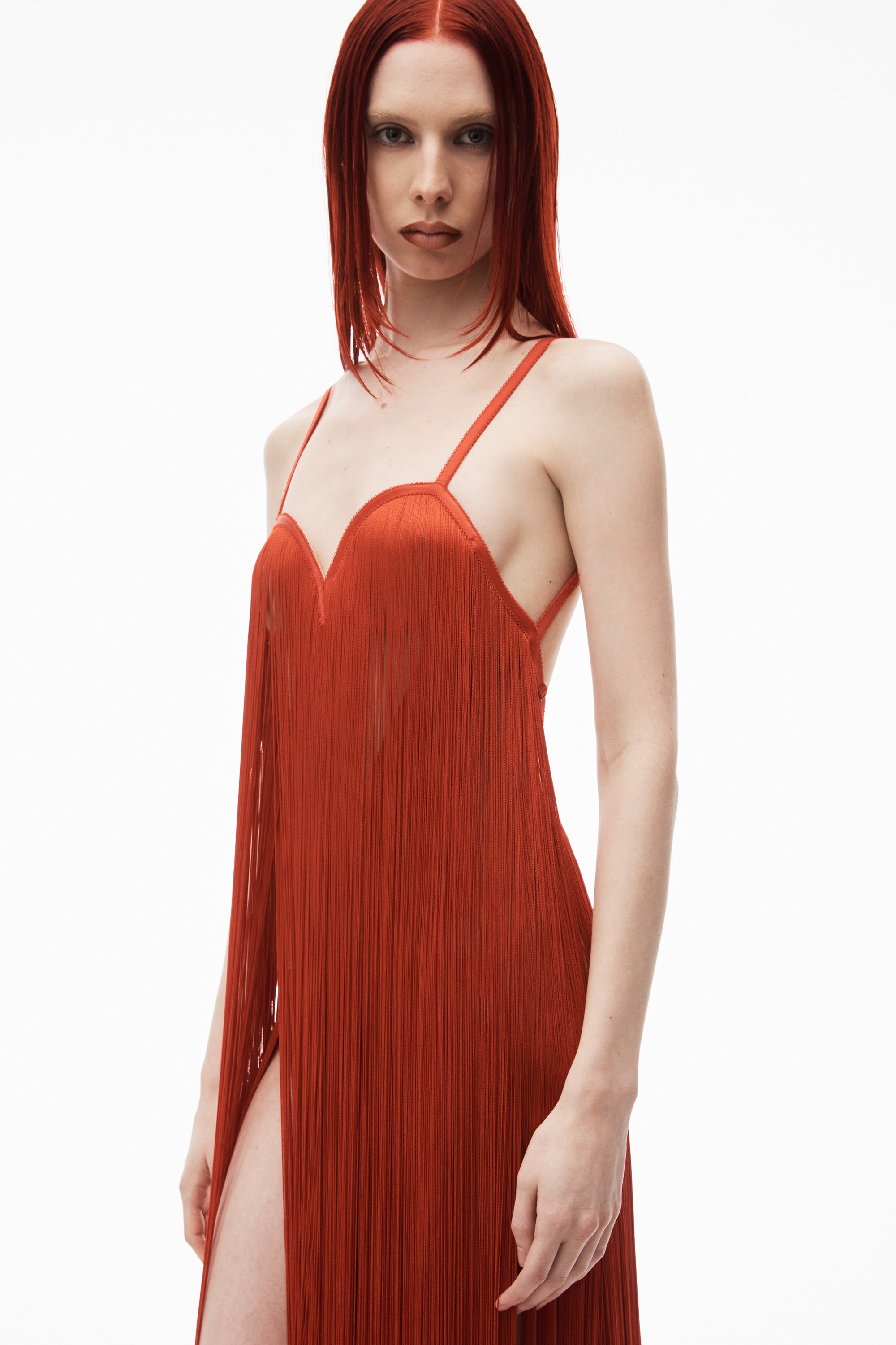 fringe dress with heart shaped bodice - 3