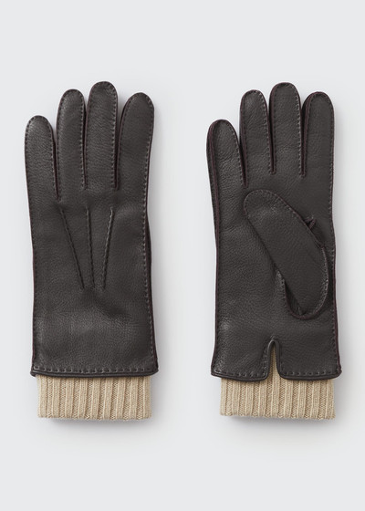 Loro Piana Men's Guanto Leather Gloves outlook