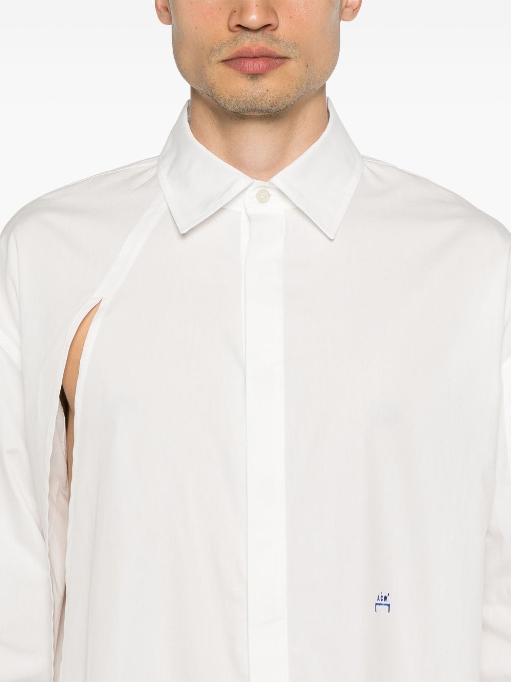 logo-embroidered shirt - 5