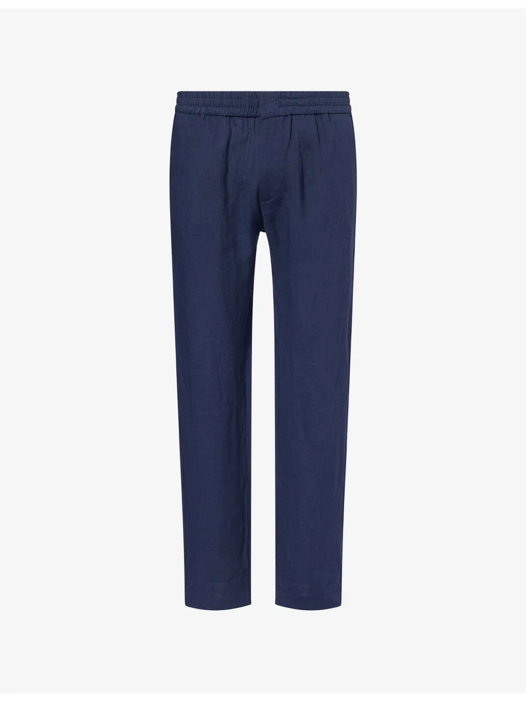 Drawstring Tapered-Leg Linen Trousers - 1