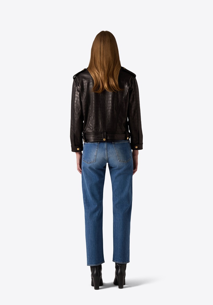LEATHER JACKET 88 BLACK CROCO - 3