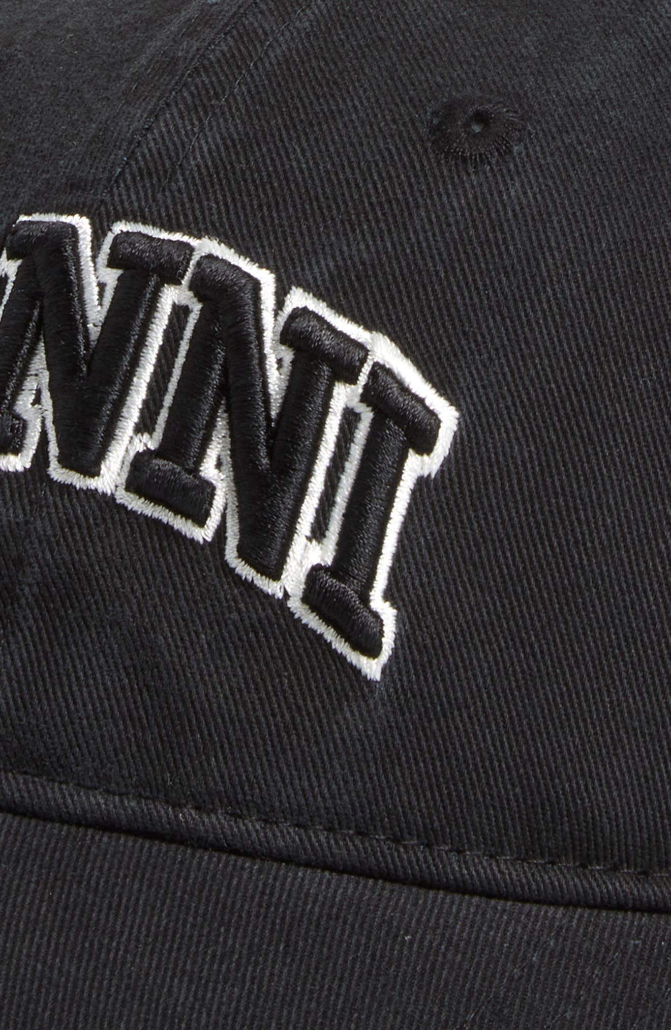 Ganni Washed Cotton Canvas Baseball Cap in Black at Nordstrom - 3