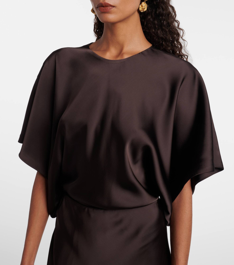 Obie draped satin gown 4