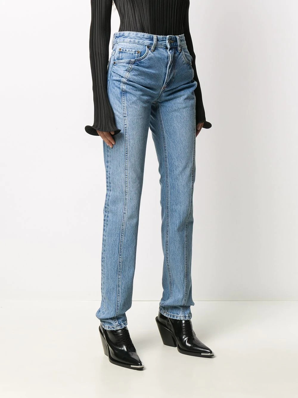 high-rise straight leg jeans - 3