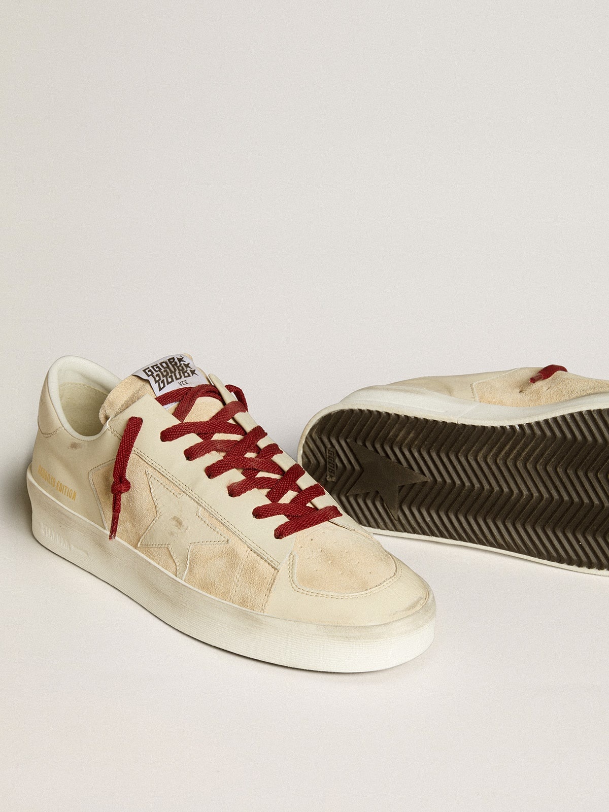 Men’s Stardan LTD in suede with patent white leather star and heel tab - 3
