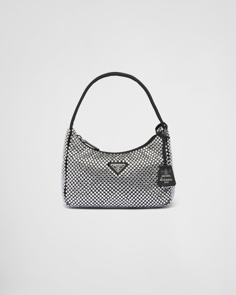 Satin mini-bag with crystals 1