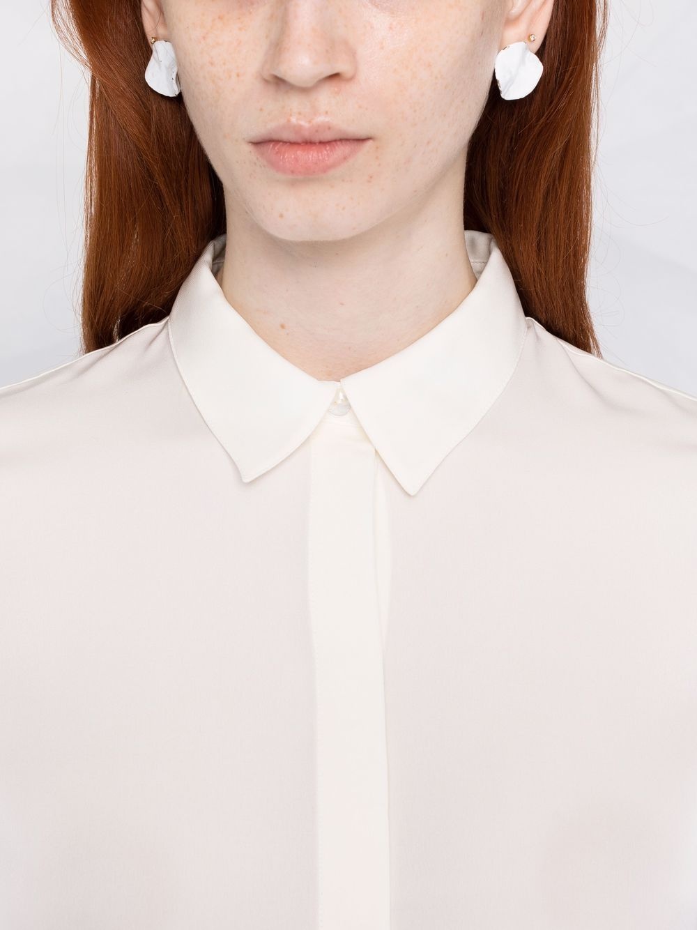 long-sleeve silk shirt - 3