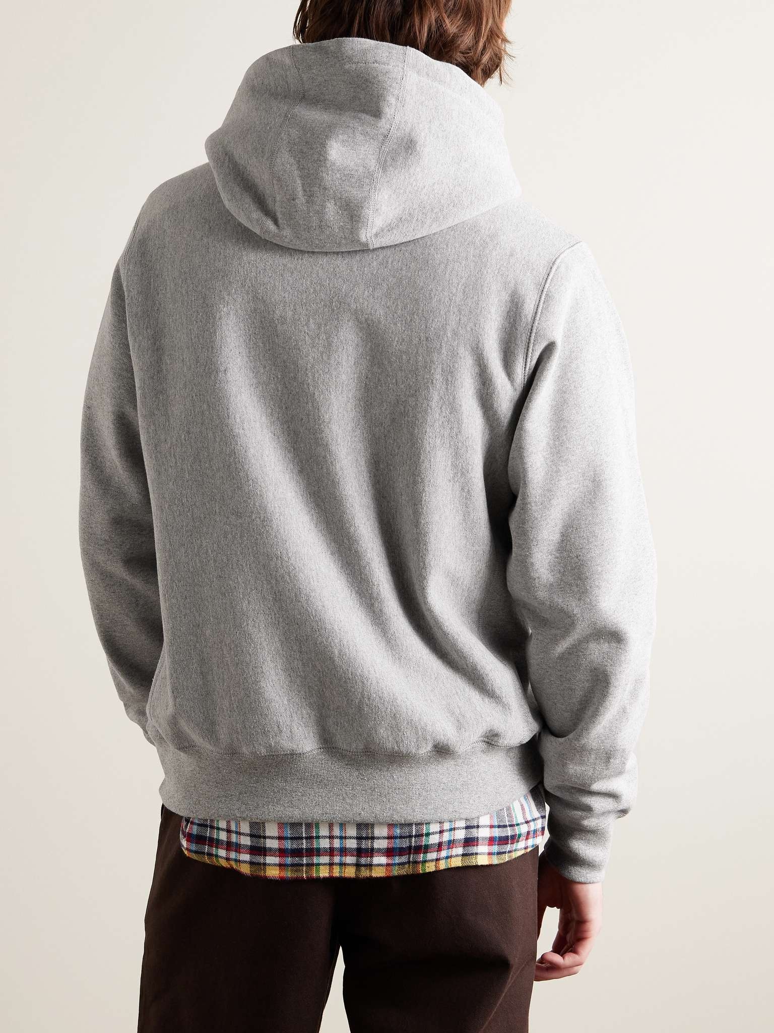 Logo-Embroidered Cotton-Jersey Hoodie - 3